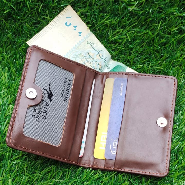 Small Genuine Cow Leather Handy Wallet and Cardholder for Men