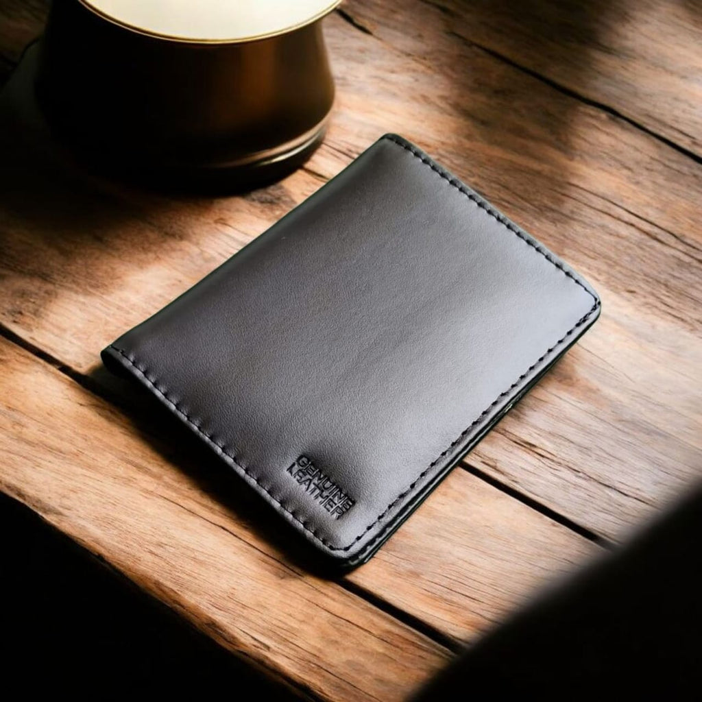 Small Genuine Cow Leather Handy Wallet and Cardholder for Men