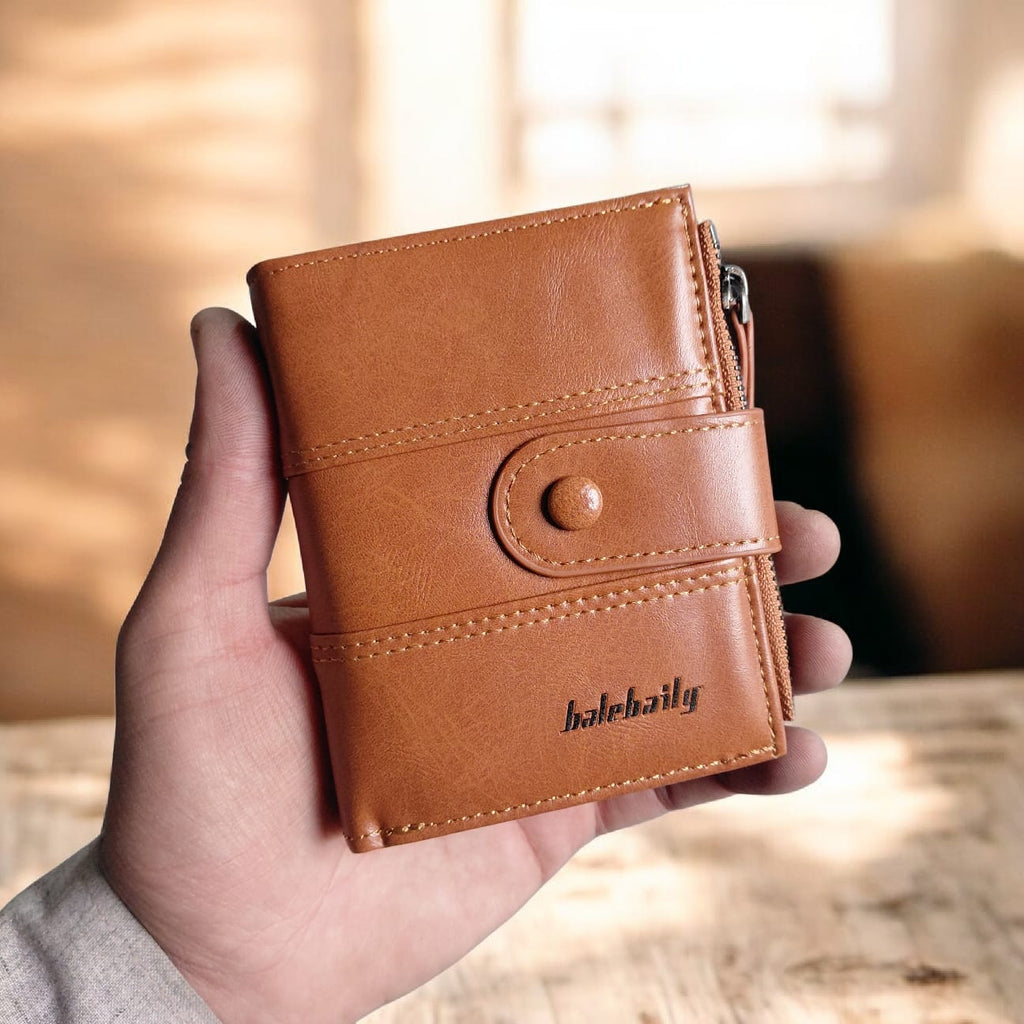 Double Zipper Short Balebaily Wallet for Men