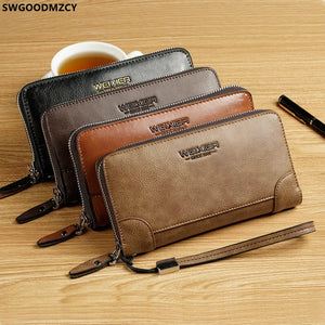 Weixier Long Round Zipper Wallet for Men & Women